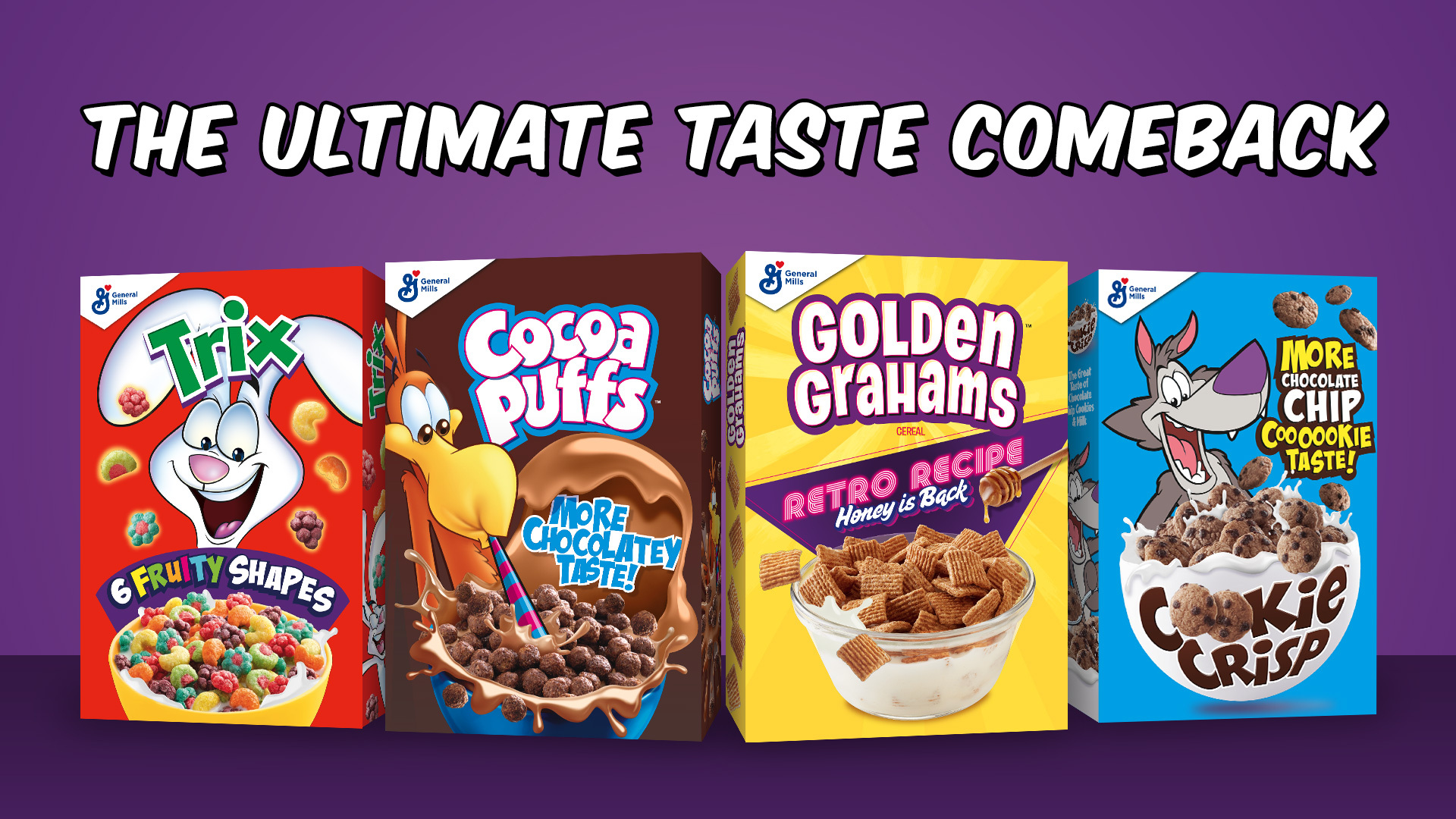 News General Mills Ultimate Taste Comeback (Trix, Cocoa Puffs, Golden