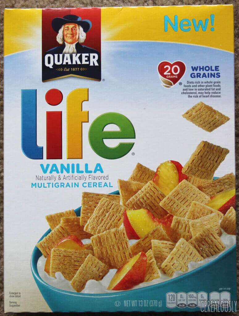 Quaker Vanilla Life Cereal Box