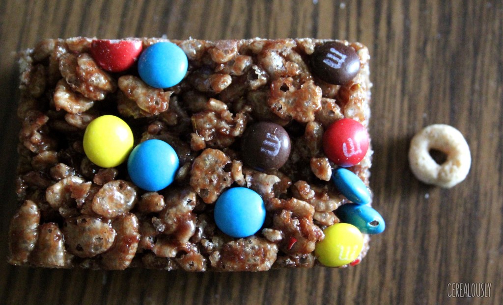 Cocoa Krispies Treats with M&M's Minis