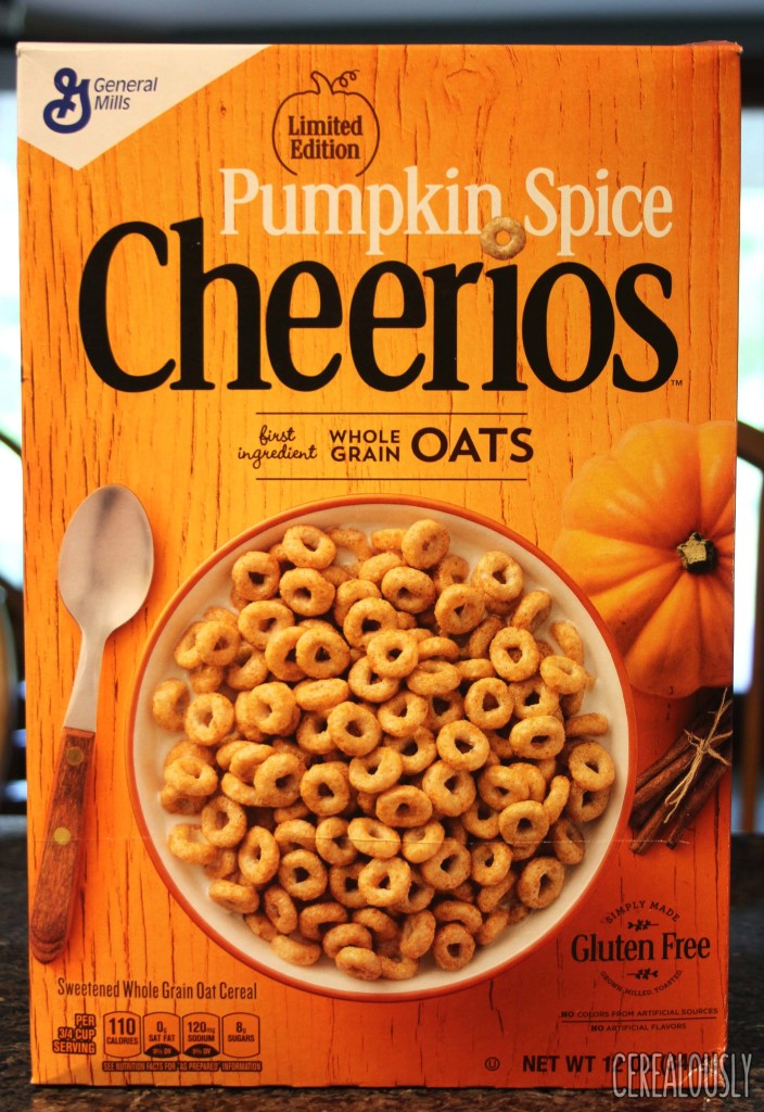 General Mills Limited Edition Pumpkin Spice Cheerios Box