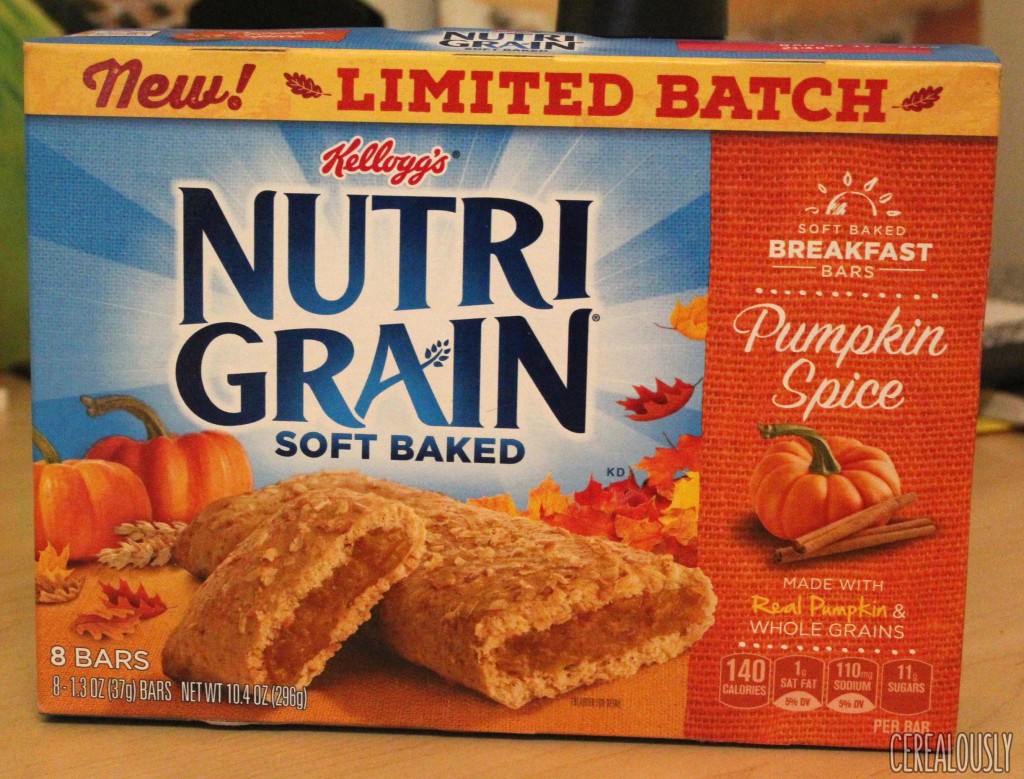 Kellogg's Limited Edition Pumpkin Spice Nutri-Grain Bars Box
