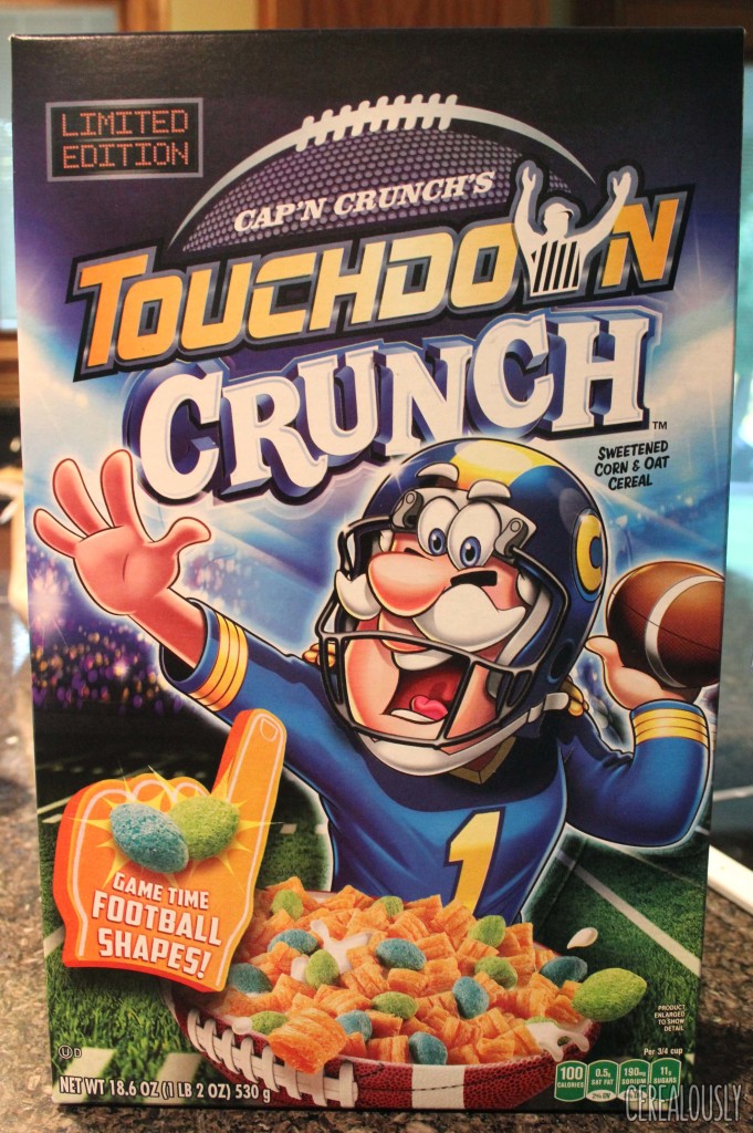 Cap'n Crunch's Touchdown Crunch Cereal Box