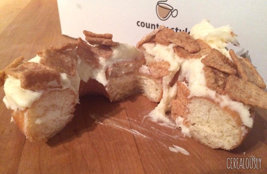 Country Style Cinnamon Toast Crunch Doughnut with Cream Cheese Icing