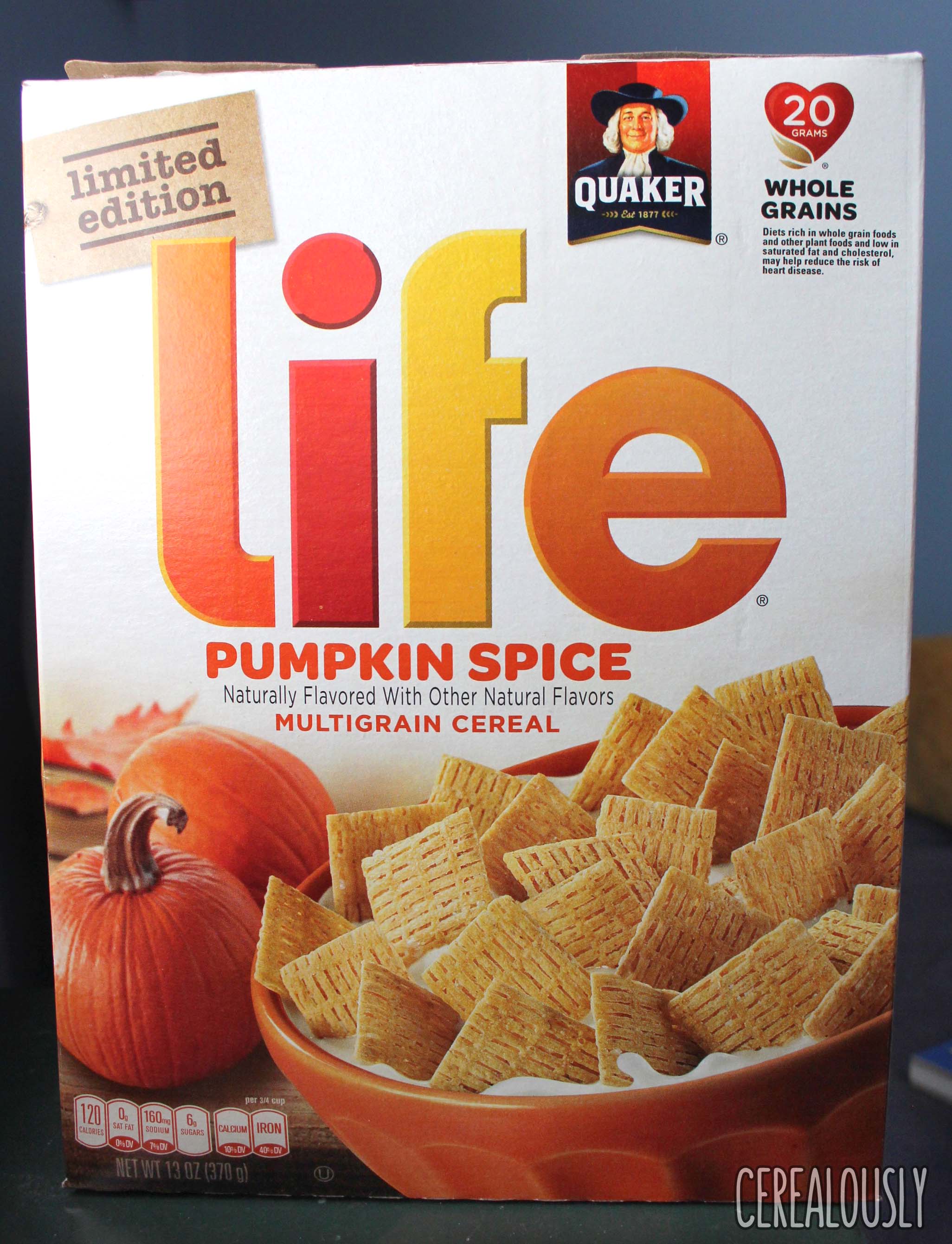 Review Quaker Limited Edition Pumpkin Spice Life Cereal Cerealously