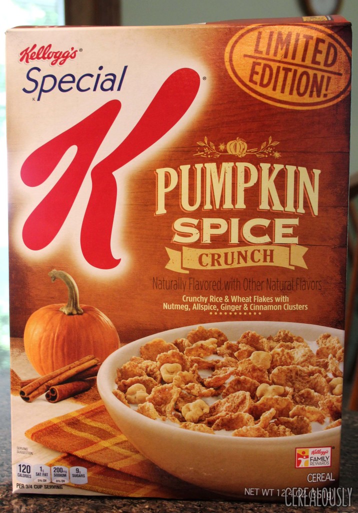 Limited Edition Special K Pumpkin Spice Crunch Cereal Box