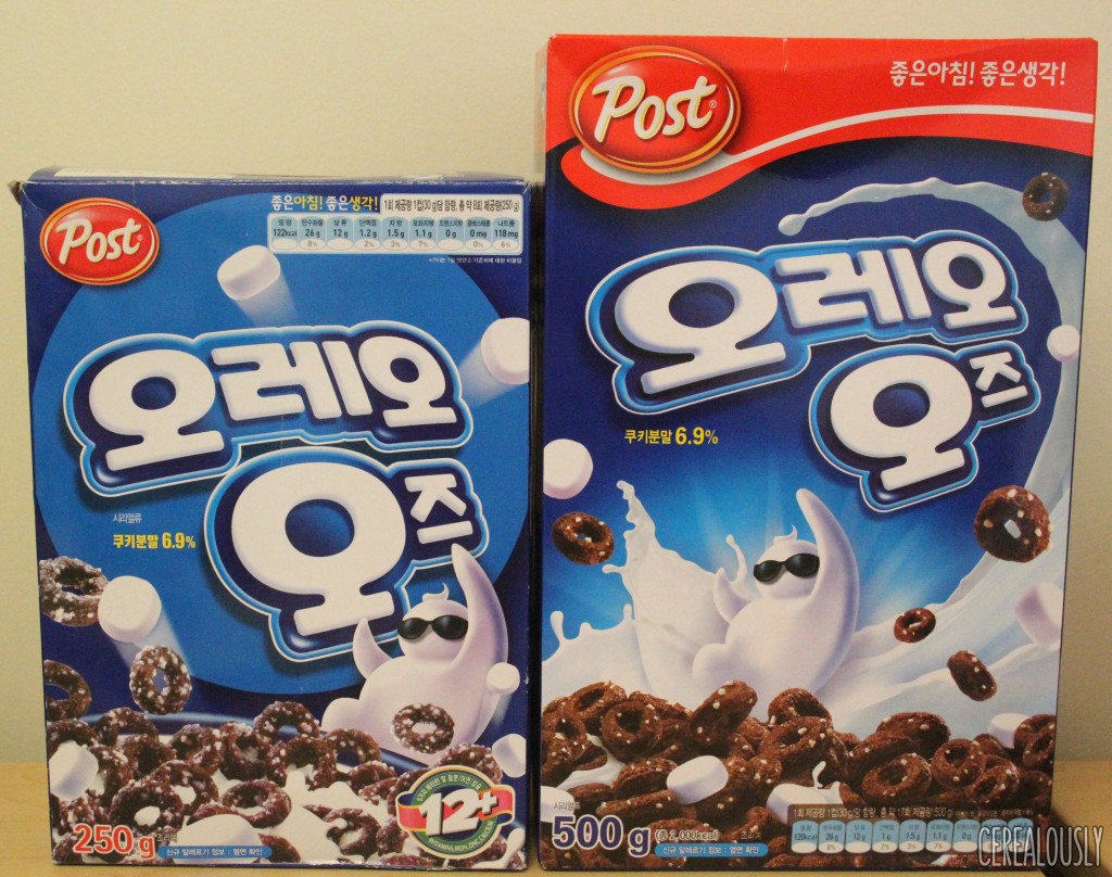 South Korean Oreo O's Cereal Boxes Compared