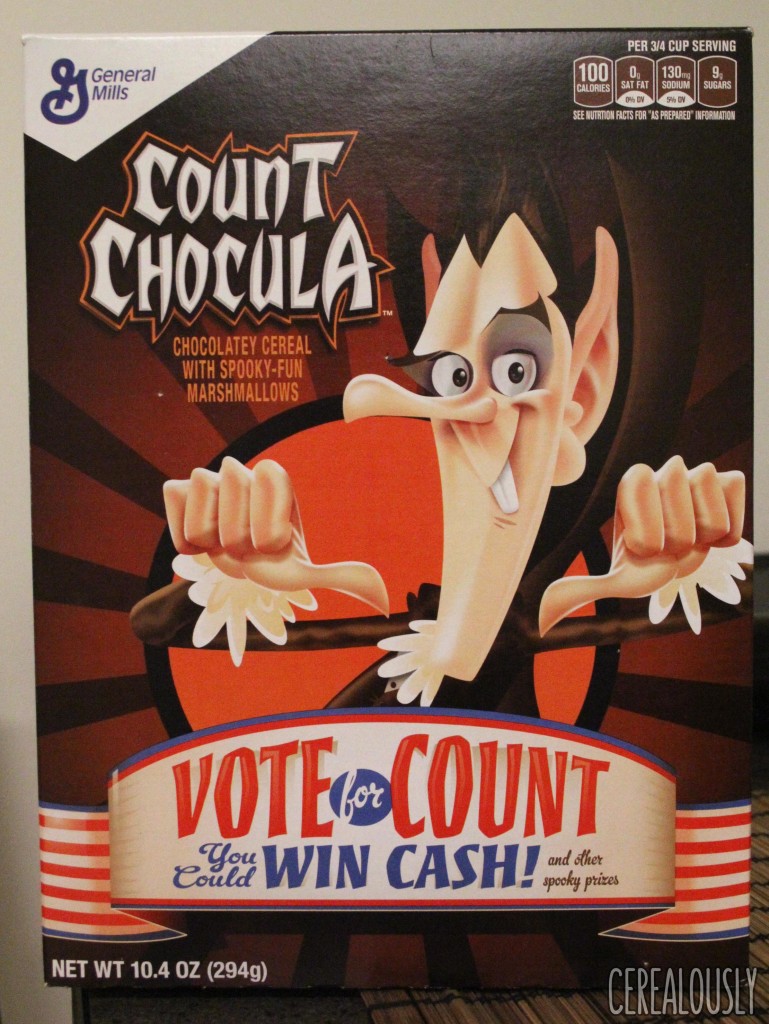 Count Chocula Monster Cereal 2016 Box