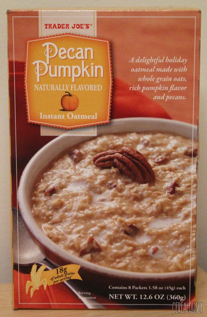 Trader Joe's Pecan Pumpkin Oatmeal Box