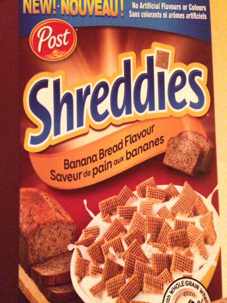 Post Banana Bread Shreddies Box