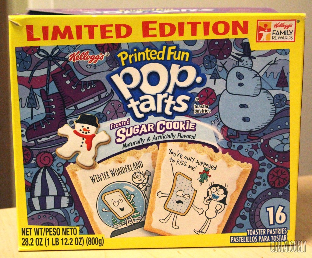 Kellogg's Printed Fun Frosted Sugar Cookie Pop-Tarts Box Review