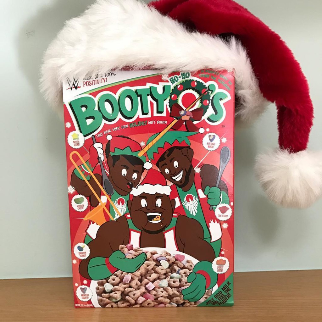 WWE & The New Day's Booty Ho-Ho-O's Christmas Cereal for the Holidays – Box