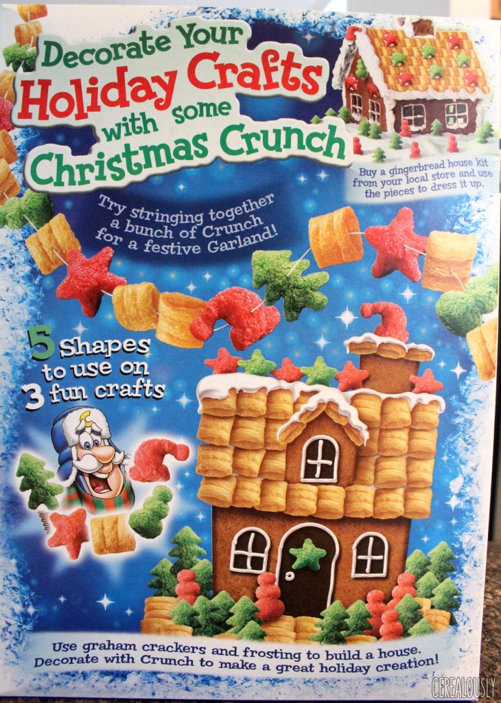 Cap'n Crunch's Christmas crunch Cereal Back of the Box 2016 