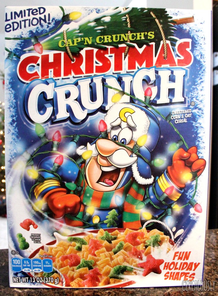 Cap'n Crunch's Christmas crunch Cereal Box 2016 Review