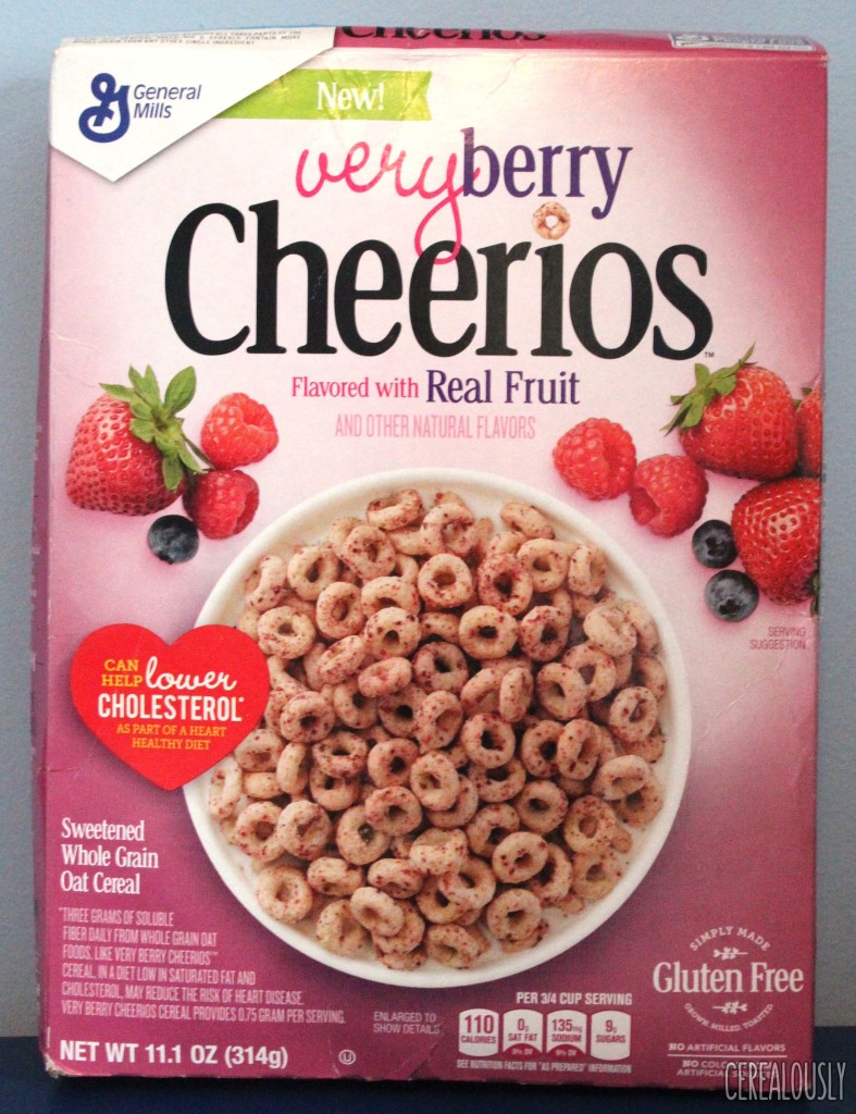 General Mills Very Berry Cheerios Box