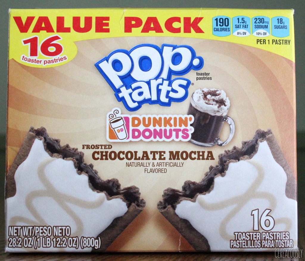 Kellogg's Frosted Dunkin' Donuts Chocolate Mocha Pop-Tarts Box