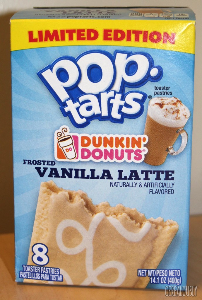 Kellogg's Limited Edition Frosted Dunkin' Donuts Vanilla Latte Pop-Tarts Review – Box