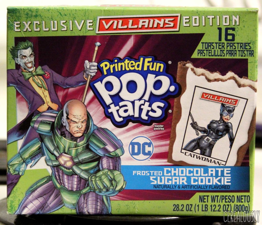 Kellogg's Frosted Chocolate Sugar Cookie Pop-Tarts (Printed Fun Villains Edition) Box