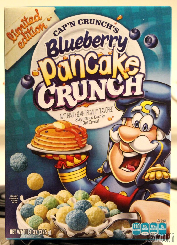 Quaker Cap'n Crunch's Blueberry Pancake Crunch Cereal Box Review