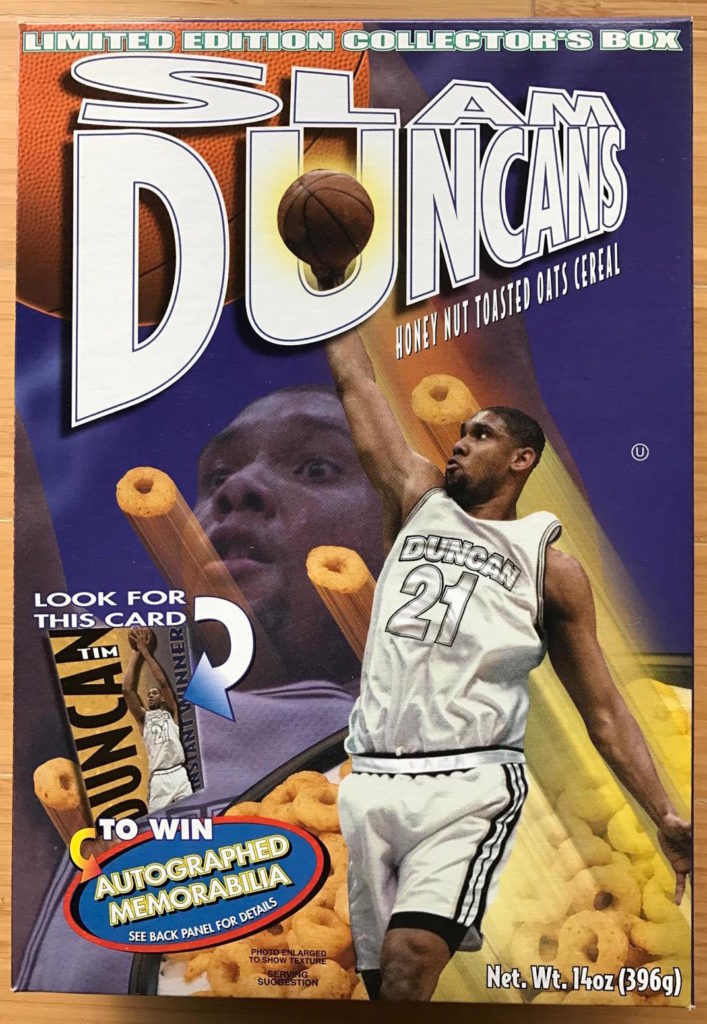 H-E-B Slam Duncans Cereal 2001 Box