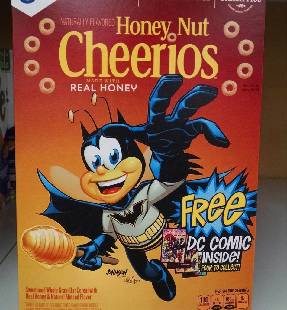 General Mills Batman Honey Nut Cheerios Box