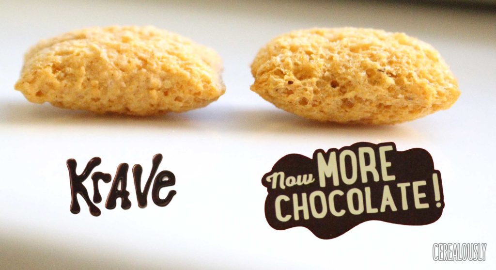 Kellogg's Krave Cereal Now with More Chocolate Comparison