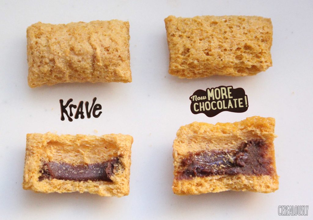 Kellogg's Krave Cereal Now with More Chocolate Side-By-Side