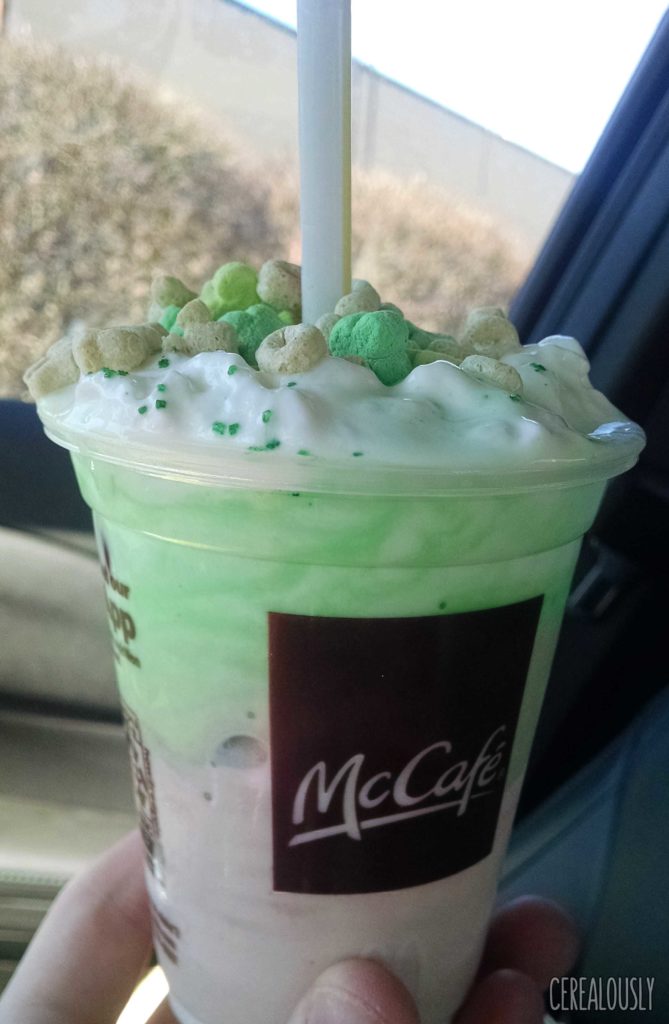 St. Patrick's Day Lucky Charms with Green Clovers All Shamrocks Chocolate Shamrock Shake