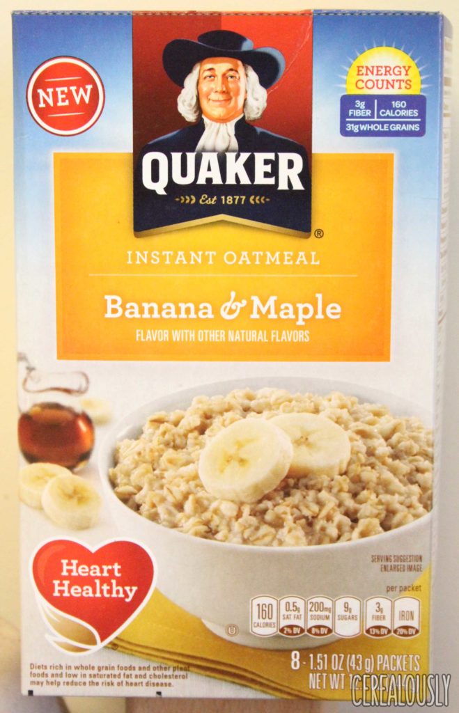 Quaker Banana & Maple Oatmeal Box