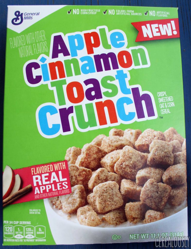 General Mills Apple Cinnamon Toast Crunch Cereal Review Box