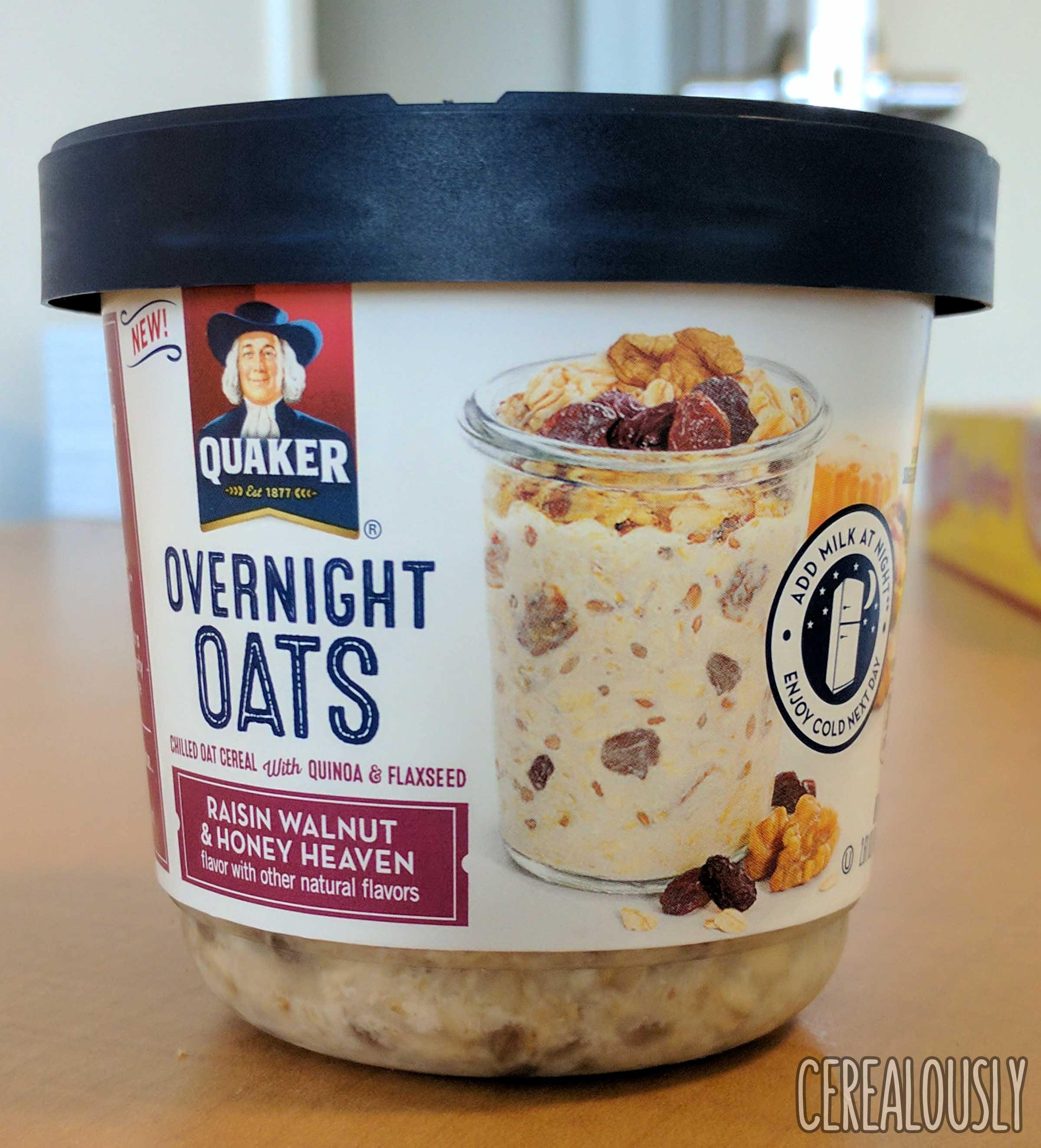 Review: Quaker Overnight Oats – Raisin Walnut & Honey Heaven - Cerealously