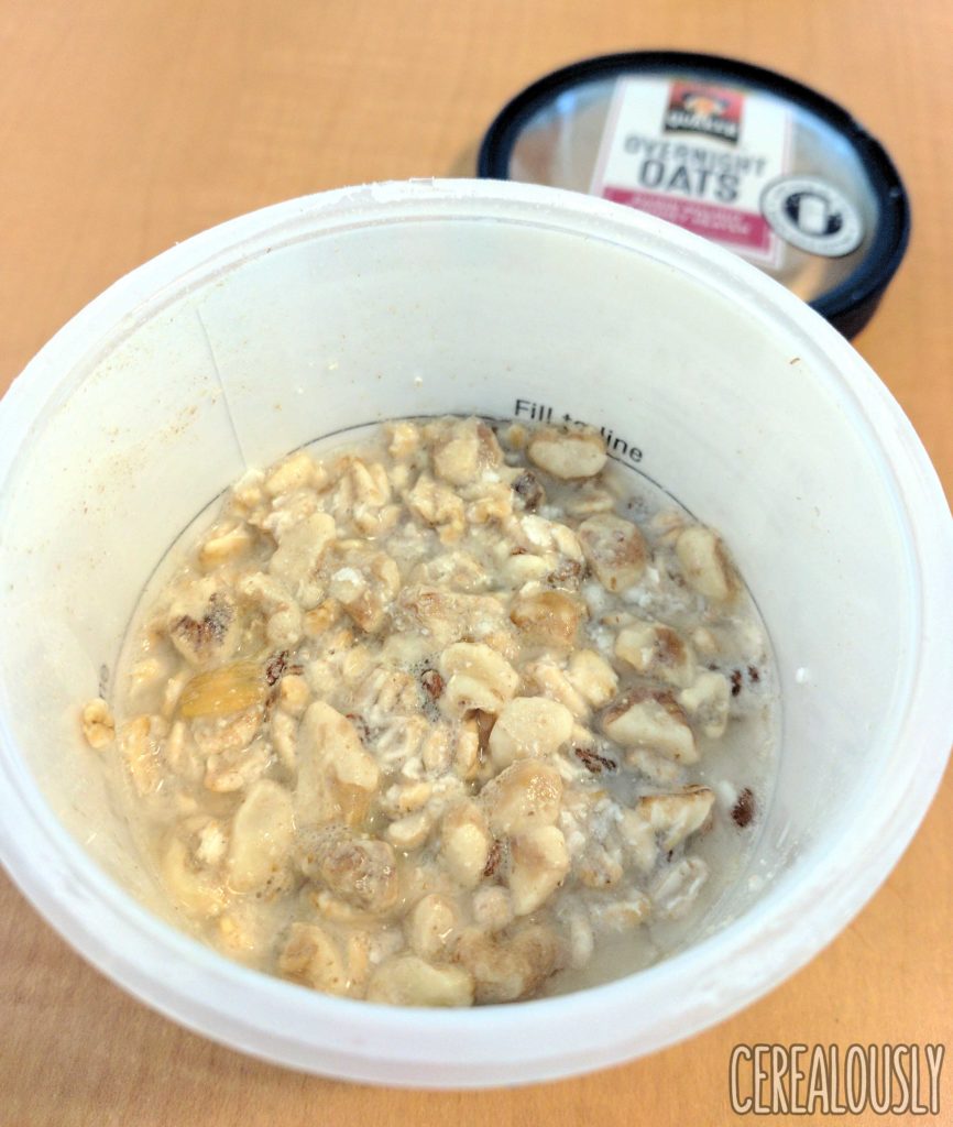 Quaker Overnight Oats – Raisin Walnut & Honey Heaven – With Milk