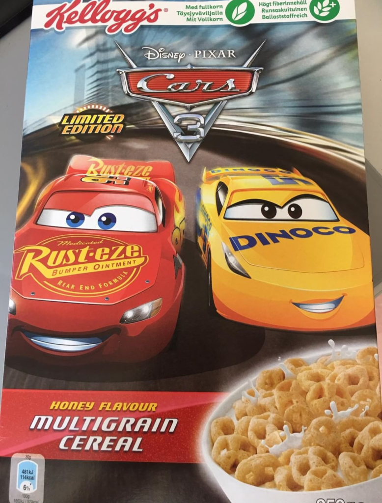 Cars 3 Cereal