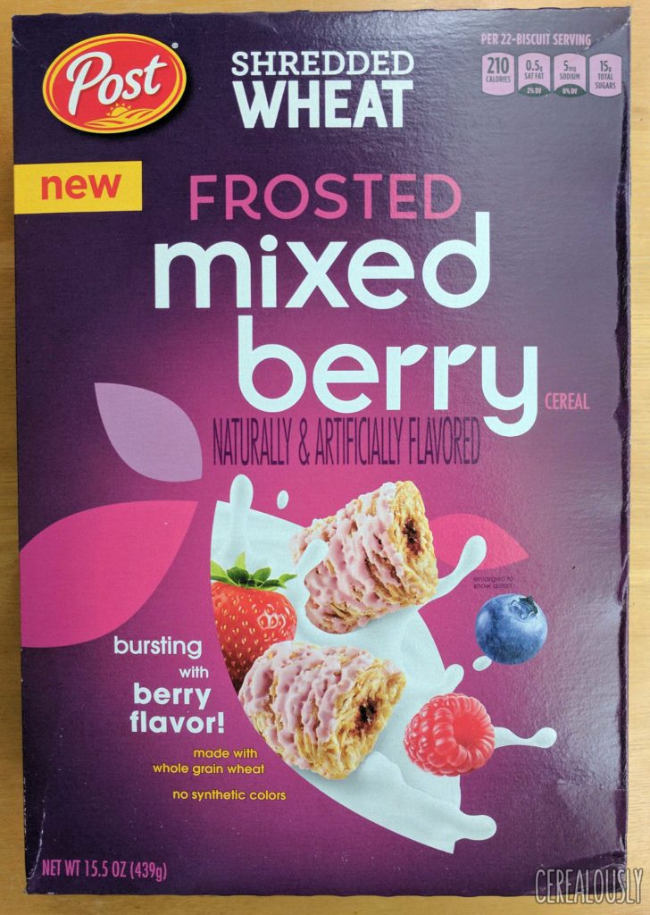 Post Frosted Mixed Berry Shredded Wheat Cereal Review – Box