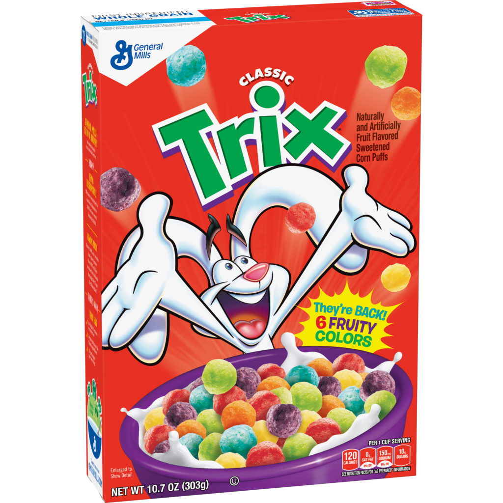 Classic Trix Cereal Box 2017