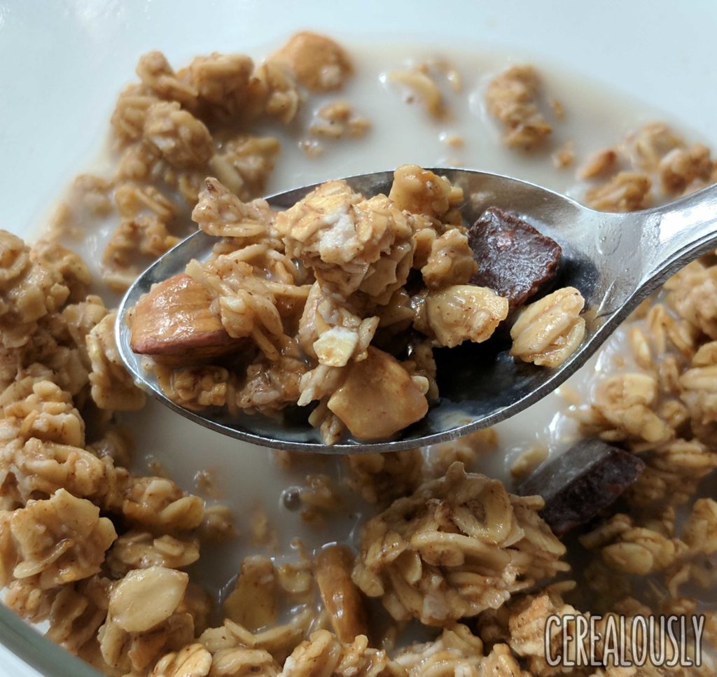 Nature's Path Organic Love Crunch Dark Chocolate Cinnamon Cashew Granola Review – with Milk