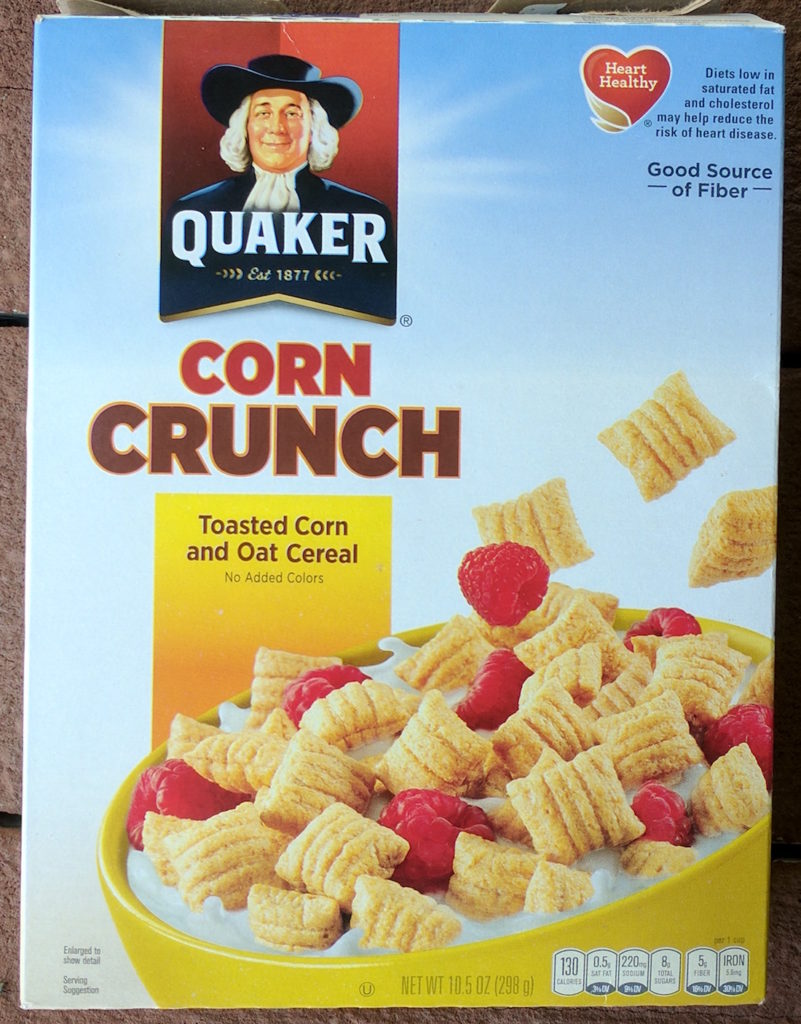 Quaker Corn Crunch Cereal Review – Box