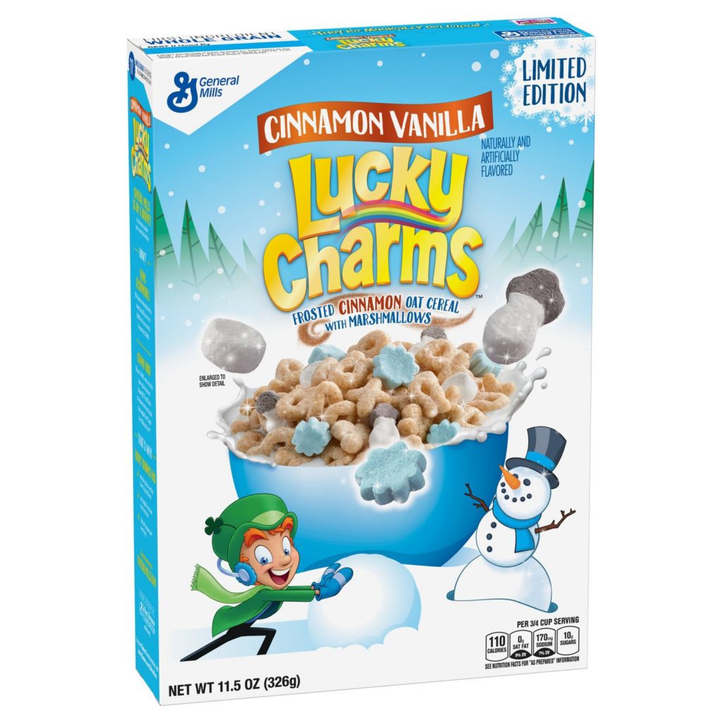 Cinnamon Vanilla Lucky Charms Cereal Holiday Box
