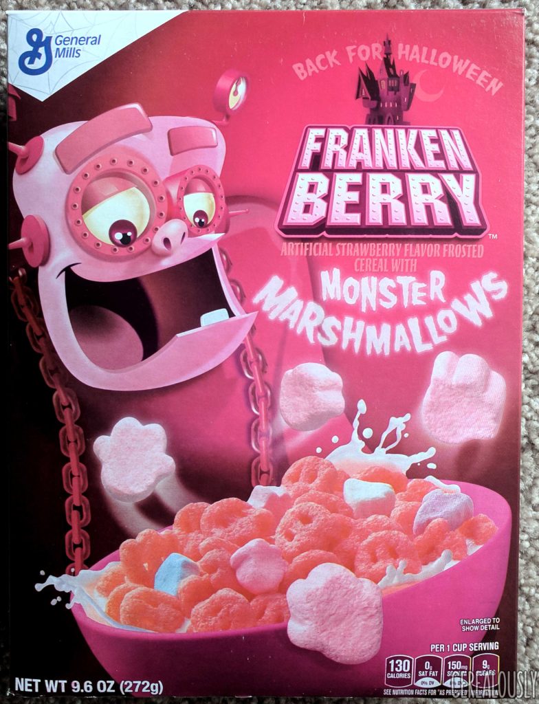 Franken Berry Monster Cereal Marshmallows Strawberry 2017 Review – Box