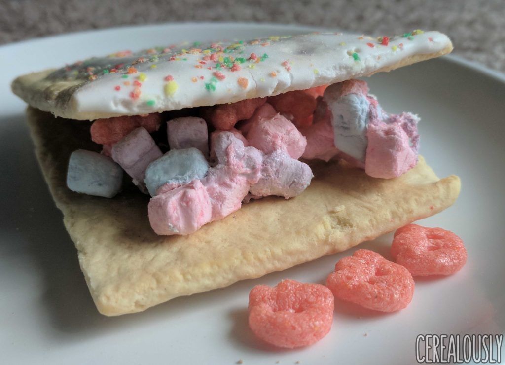 Franken Berry Monster Cereal Marshmallows Strawberry 2017 Review – Pop-Tart Sandwich