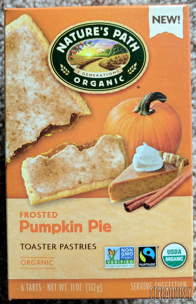 Nature's Path Organic Frosted Pumpkin Pie Toaster Pastries Review Box