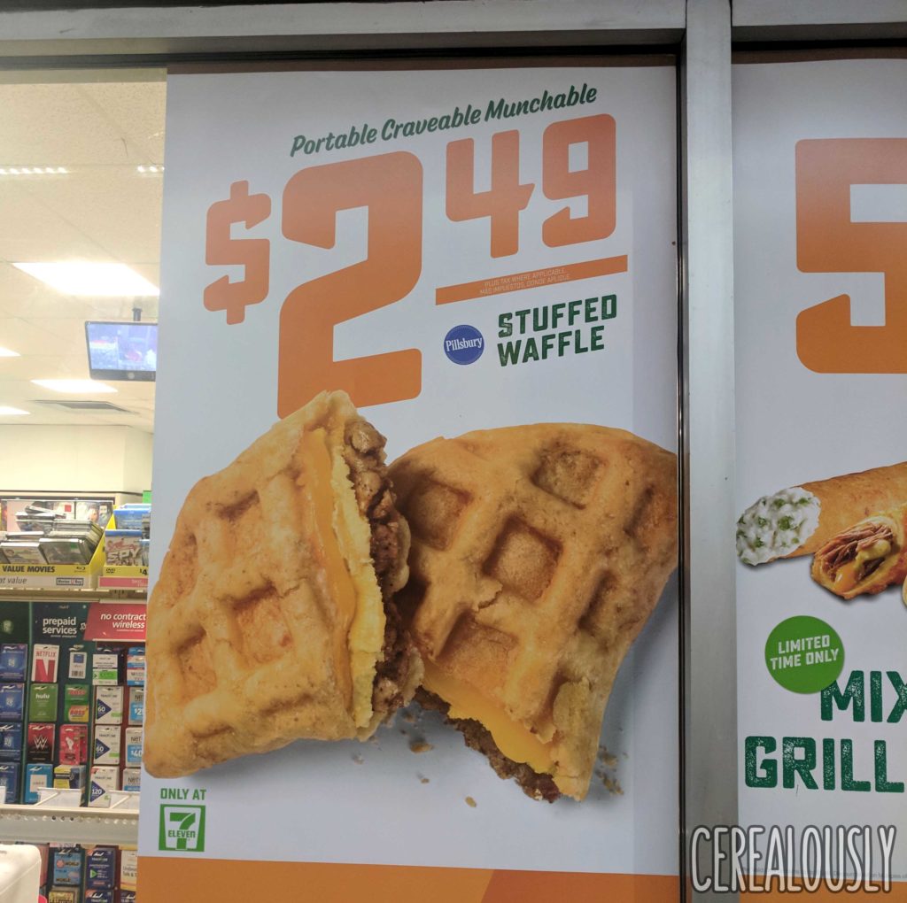 Pillsbury 7-11 Stuffed Waffle Review Sign