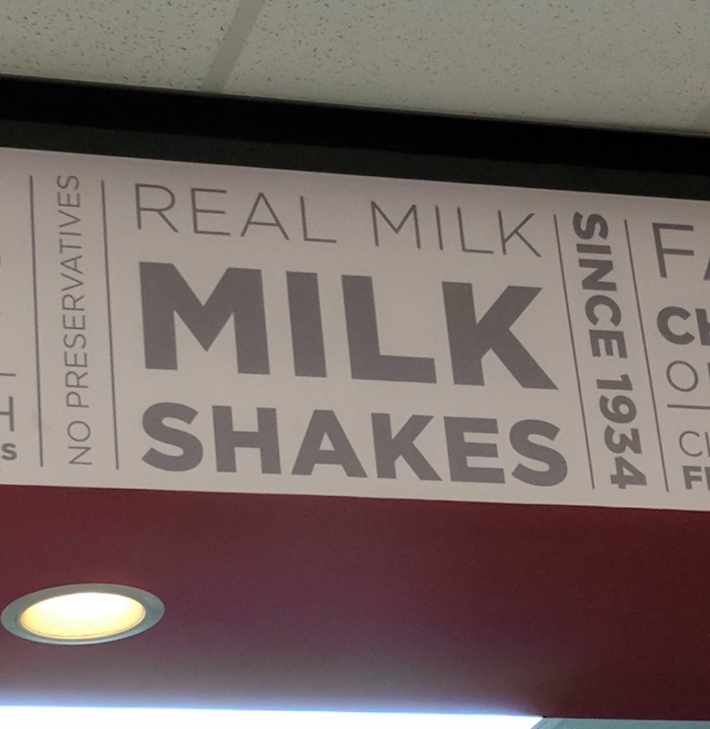 Steak 'n Shake Milkshake Sign