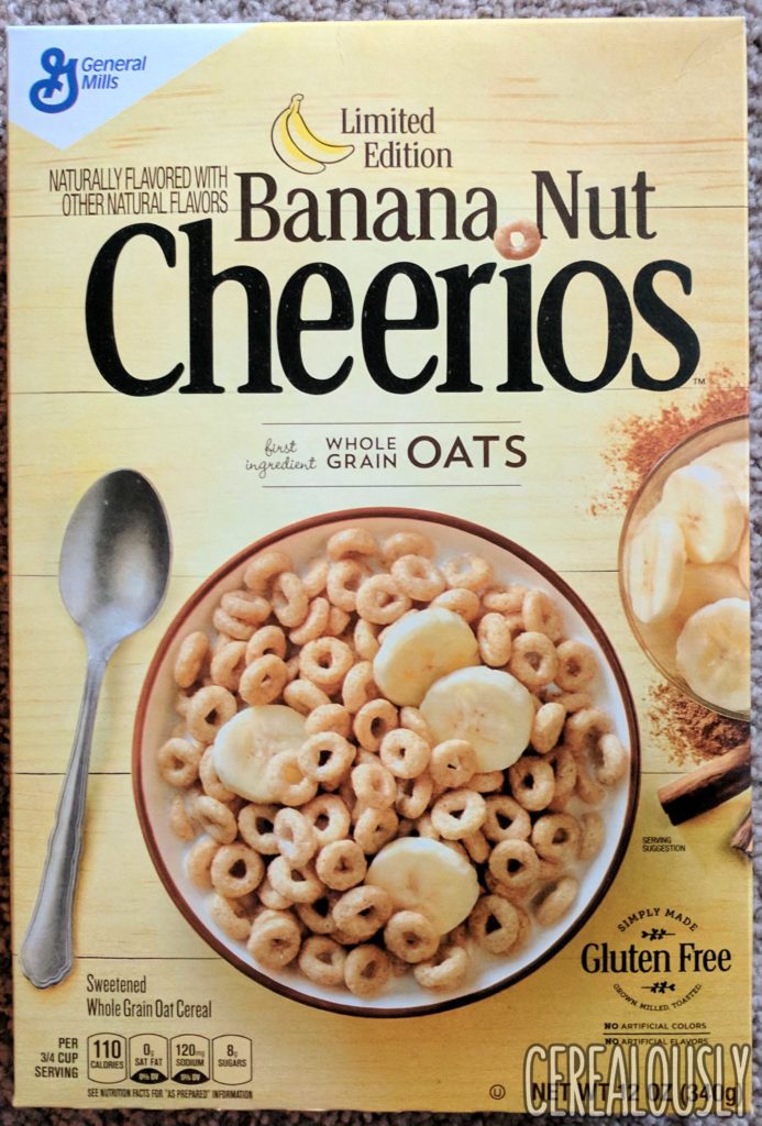 General Mills Banana Nut Cheerios Cereal Review Limited Edition 2017 Box