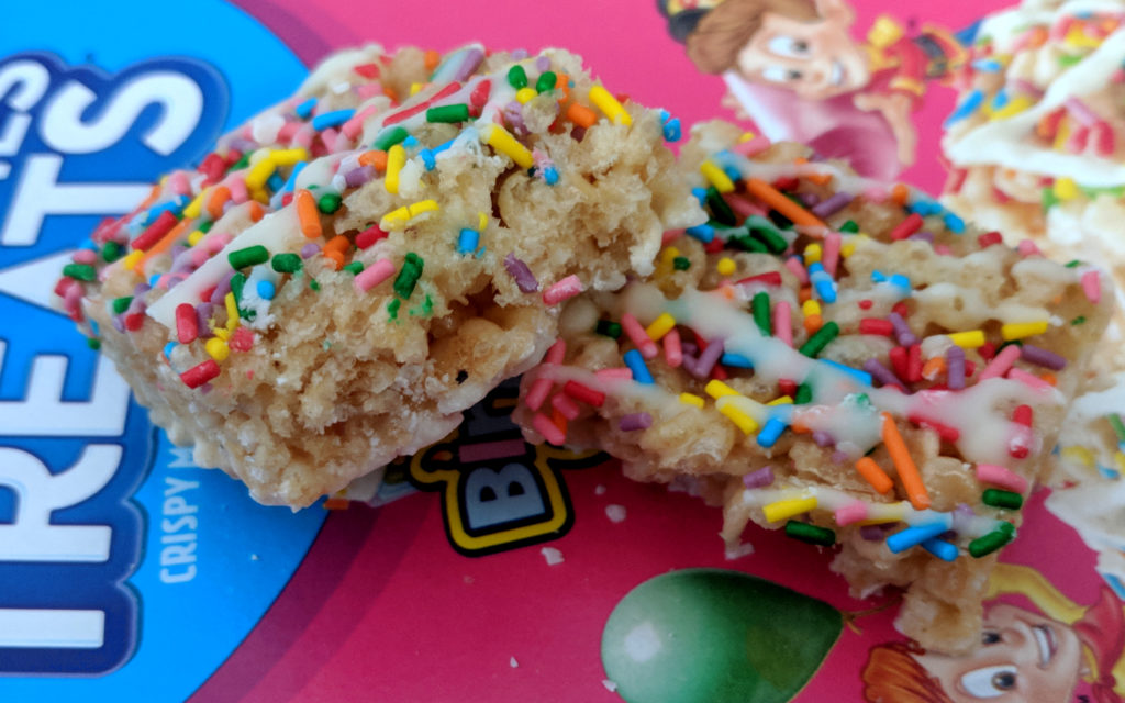 Kellogg's Birthday Cake Rice Krispies Treats Review Bite