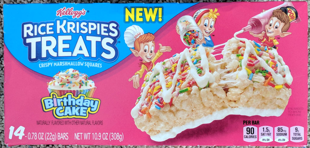 Kellogg's Birthday Cake Rice Krispies Treats Review Box