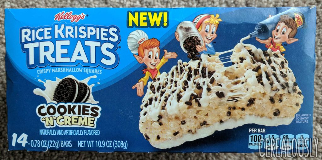 Kellogg's Cookies and Cream Rice Krispies Treats Review Box