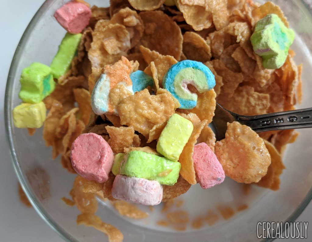 General Mills New Lucky Charms Frosted Flakes Review with Milk