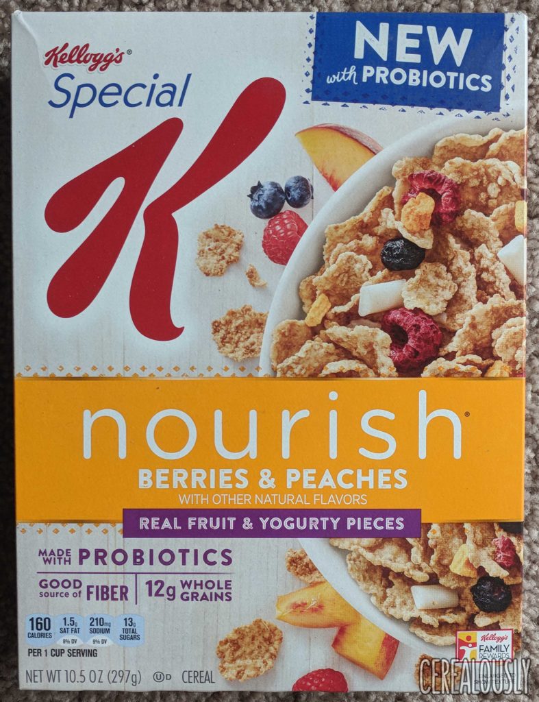 Kellogg's Special K Nourish Peaches & Berries Cereal Review Box