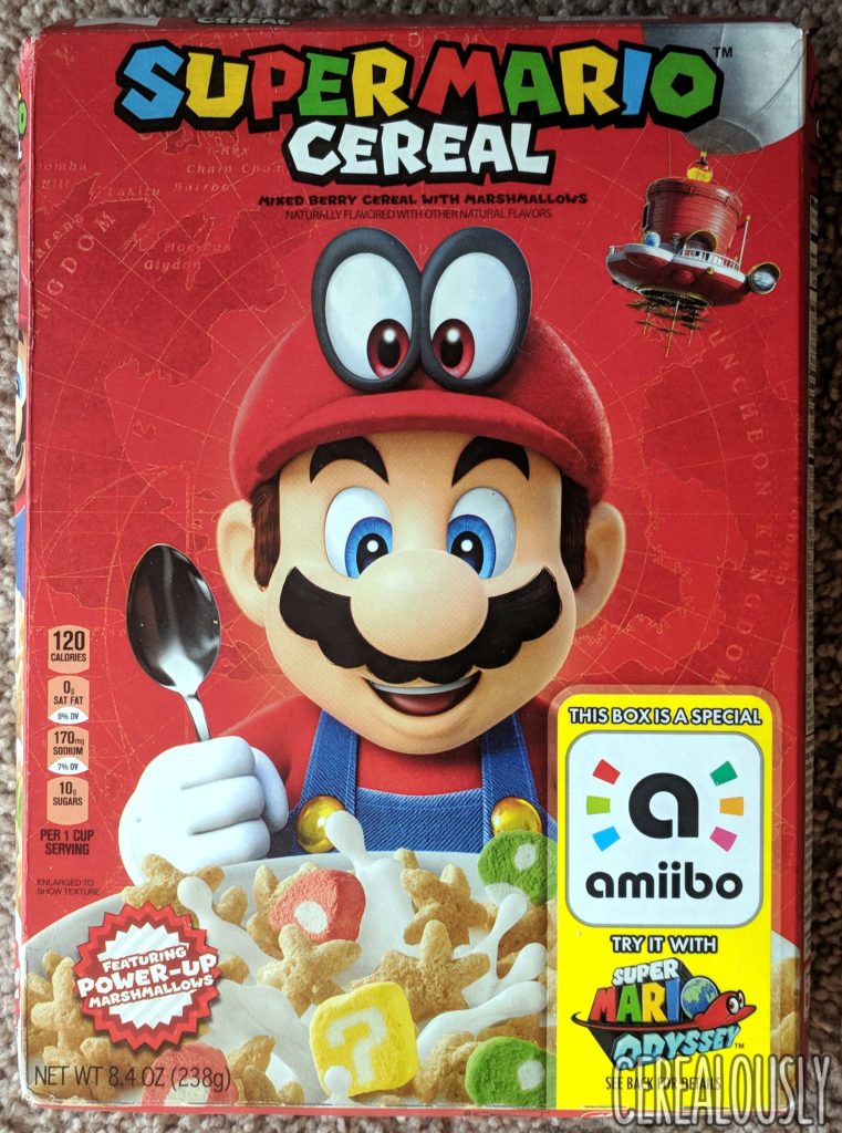 Kellogg's Super Mario Cereal Review Box Amiibo
