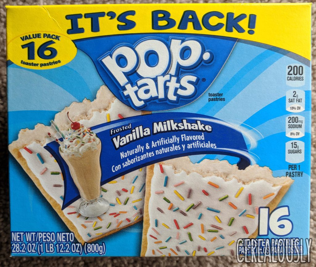 Kellogg's Frosted Vanilla Milkshake Pop-Tarts Review Box